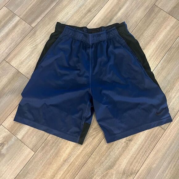 Nike Navy Athletic Workout Running shorts Men Large Bin G-39 - Picture 1 of 6